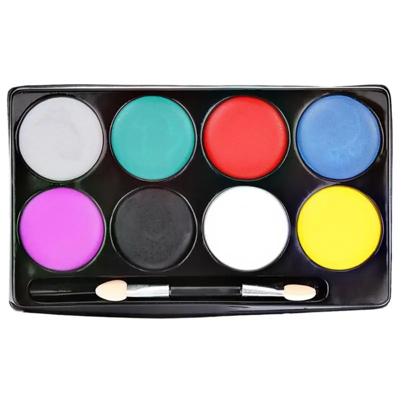 8 Colors/set Waterproof Body Art Paint Cream Professional Glow Face Body Paint Oil Painting Art