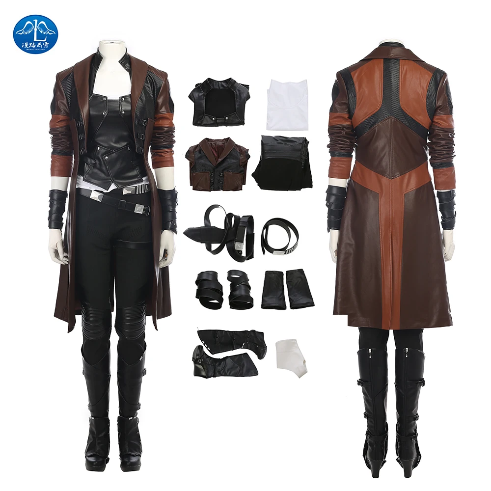ManLuYunXiao стражи галактики 2 Косплэй костюм Для женщин Косплей гамора костюм для Хэллоуина Для женщин полный комплект индивидуальный заказ