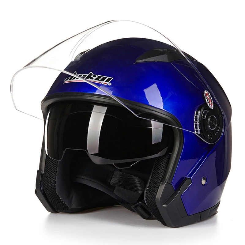 JIEKAI мотоциклетный шлем с открытым лицом Capacete Para Motocicleta Cascos Para Moto Racing rcycle винтажные шлемы с двойным объективом