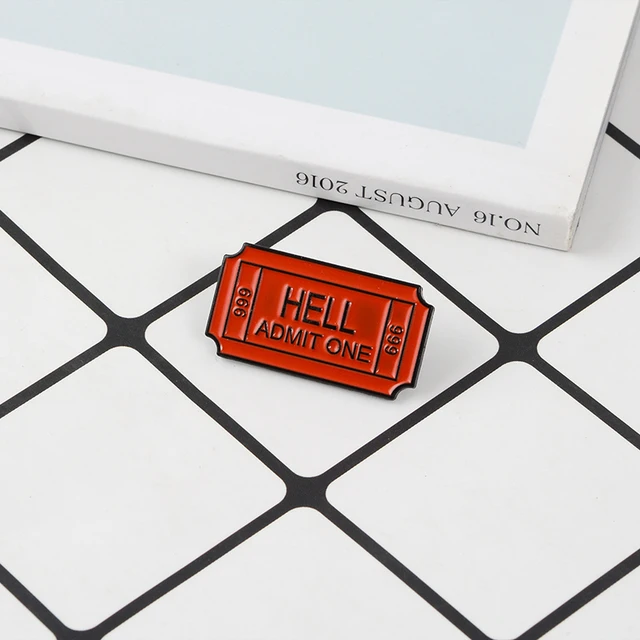 One Way Ticket to Hell Enamel Pins Brooches Lapel Badges  4