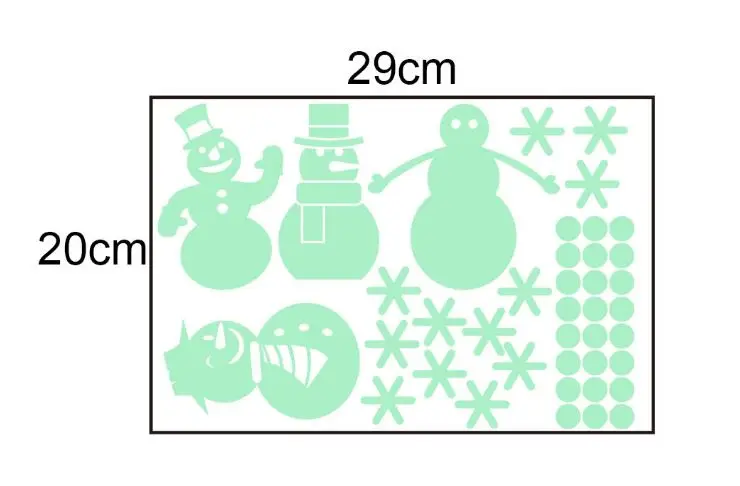 1 шт. красивые рождественские светящиеся наклейки Снеговик гостиная магазин окно Рождество светится в темноте наклейки