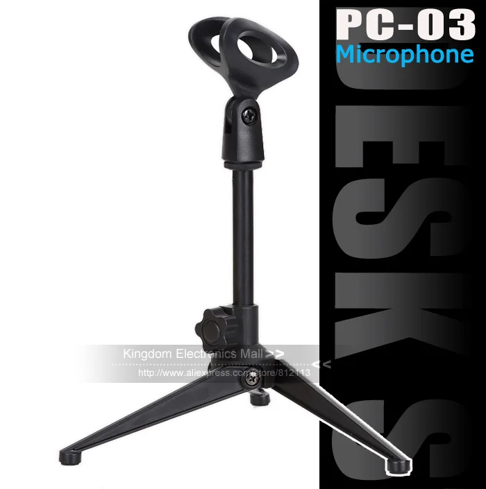 Free Shipping Top Quality PC 03 Metal Desktop Tripod Folding Microphone