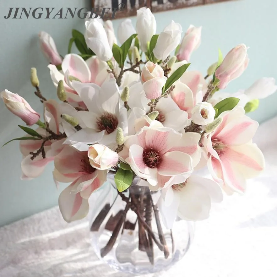 Decoraci贸n de boda flores de seda orqu铆dea Magnolia boda flores artificiales para decoraci贸n del hogar Decoraci贸n de boda flores de seda orqu铆dea Magnolia boda flores artificiales para decoraci贸n del hogar