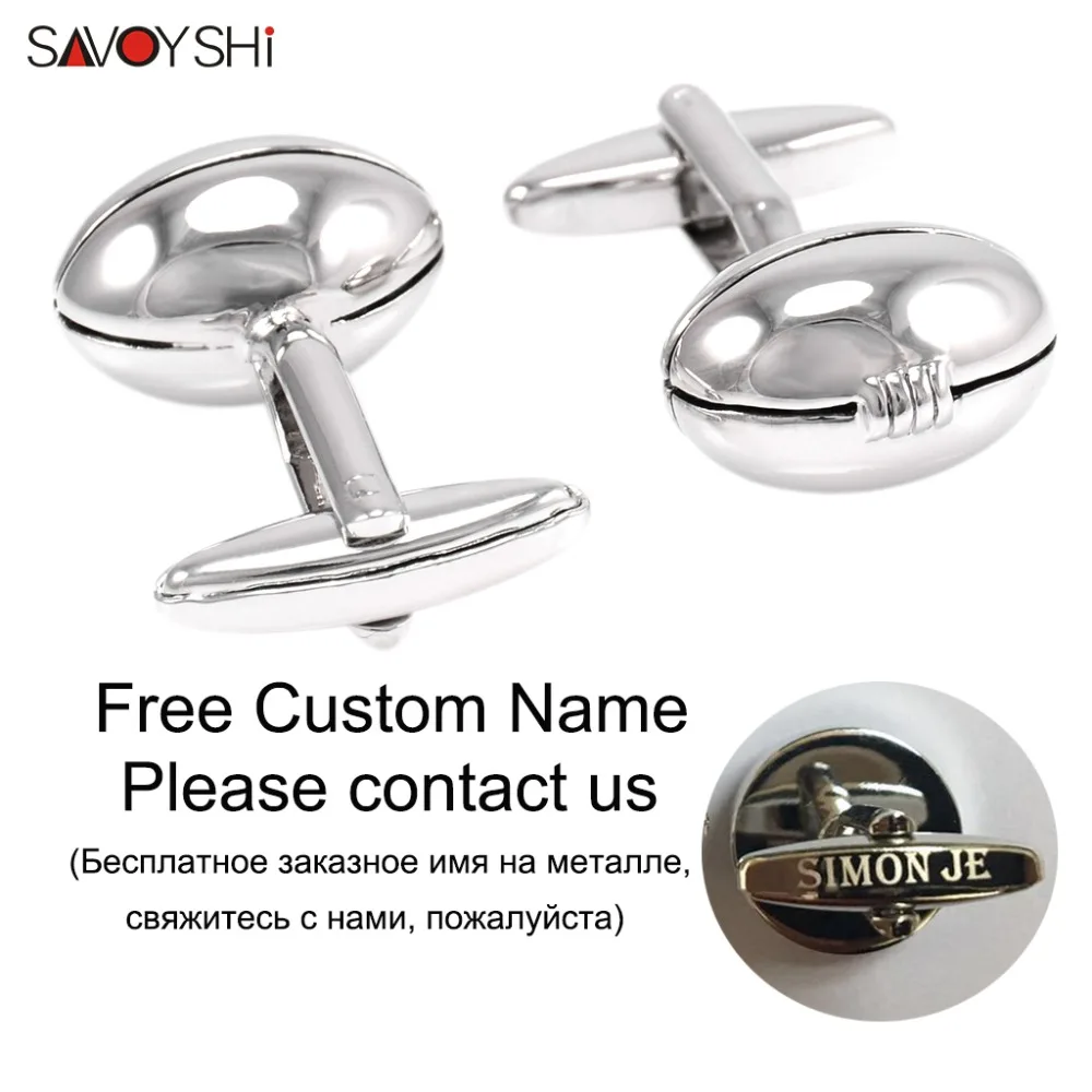 

SAVOYSHI Shirt Cufflinks for Mens Fine Gift High Quality Cuff Bottons Fashion Silver Sport Rugby Model Cuff links Brand Jewelry