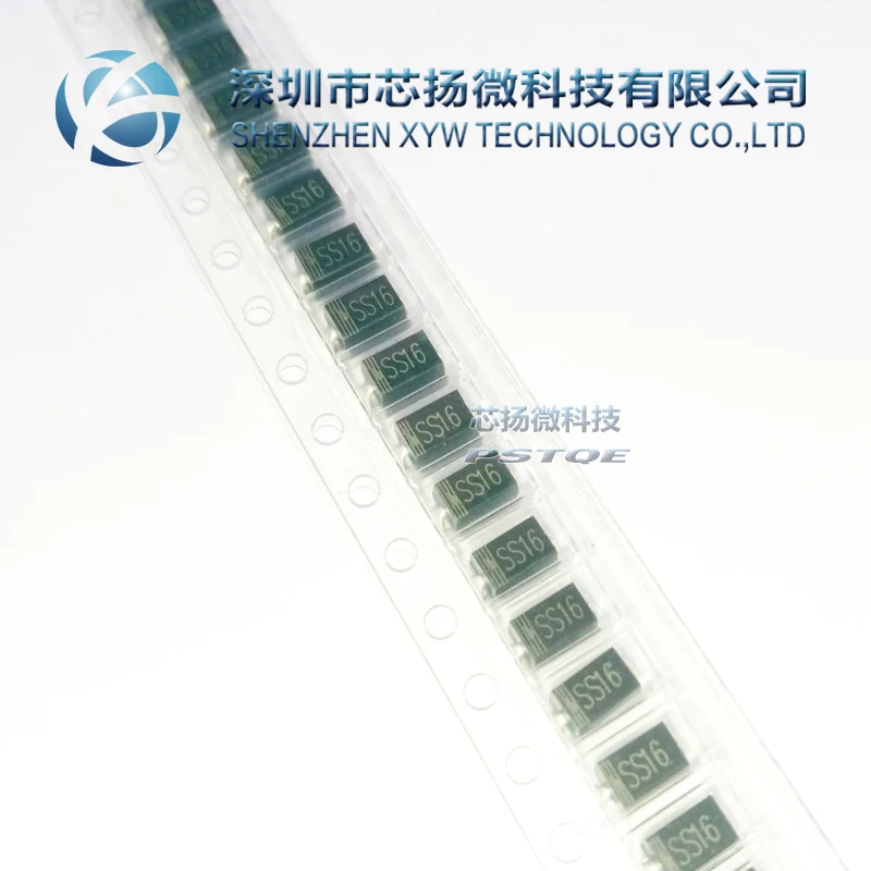 Новый оригинальный 100 шт. ss16 sma smd do-214ac Диод Шоттки | Электронные компоненты и