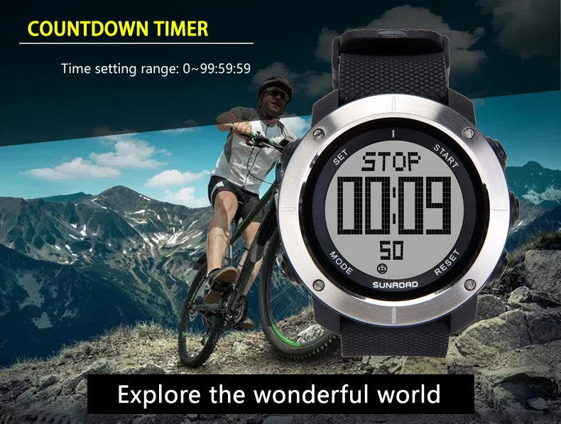 Sunroad FR1001 sports watch single description photo EN 06