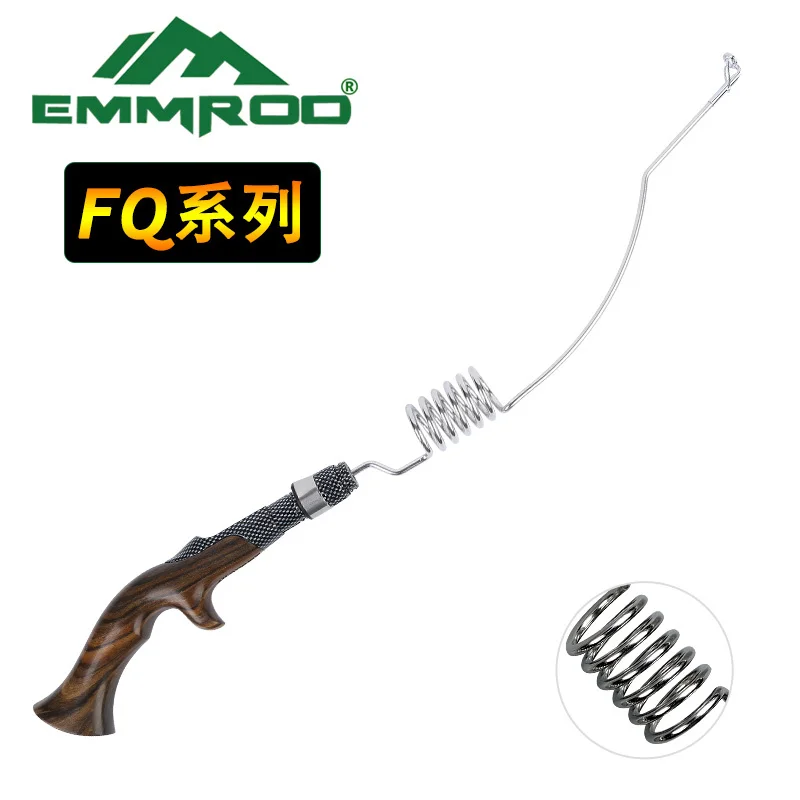 EMMROD Stainless Steel Bait Casting Fishing Rod Ebony handle Portable Boat/Raft Rod Lure Personality Telescopic Fishing Rods FQ