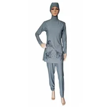 Купальник для мусульманок Буркини взрослых арабского пляжные купальники для мусульманские, исламские женщины Костюмы арабский хиджаб-купальник