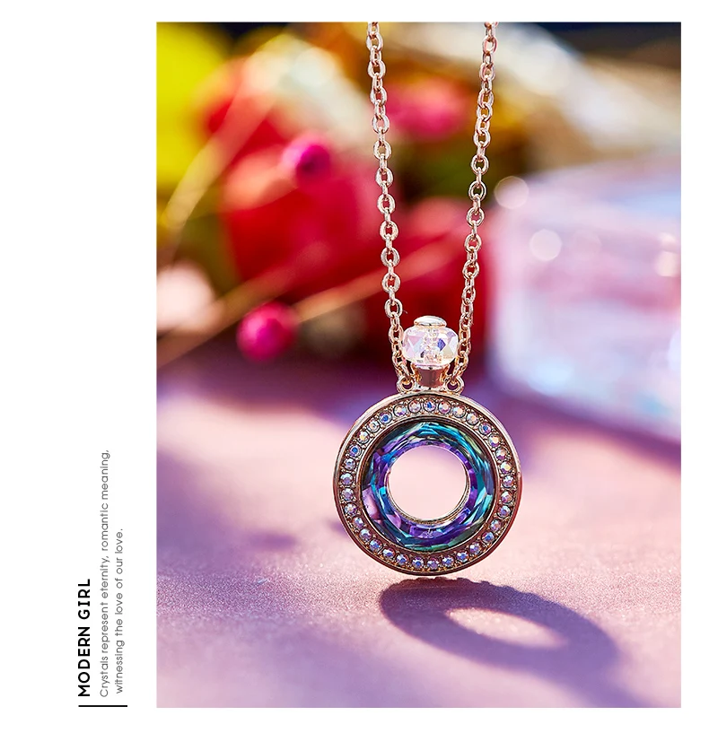 CDE украшенное кристаллами Swarovski Ожерелье Подвеска флакон духов ожерелье женское изысканное ювелирное изделие подарок на день матери