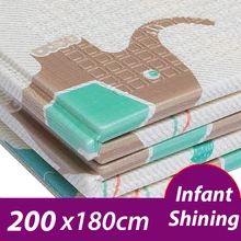 Infant Shining Baby Playmat Foldable Oversized XPE Children’s Clawing Carpet Child Game Pad Kids Play Mat Foam Mat for Infants