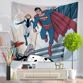 

Home Decorative Wall Hanging Carpet Tapestry 130x150cm Rectangle Bedspread SUperman Hero Pattern GT1075