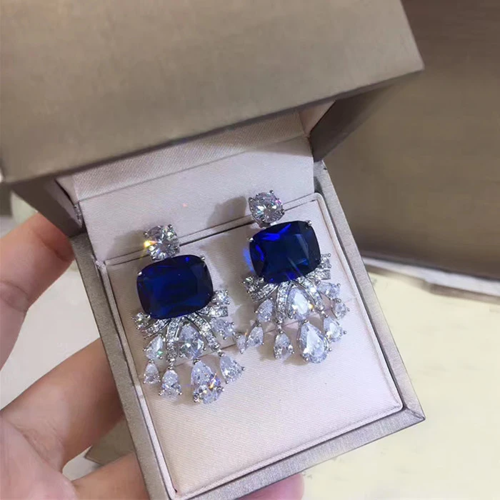 Дизайнерские серьги для вечерние с искусственным цирконием 3A|designer earrings|earrings