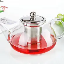 1х горшок SP-Big 1000 мл жаростойкий прозрачный стеклянный цветочный чайник кофейная вода чайник с заваркой и крышкой из нержавеющей стали