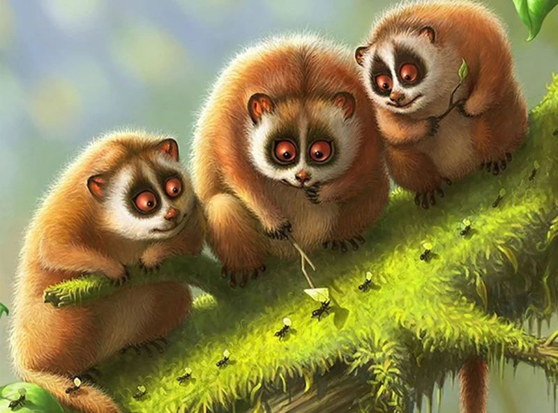 

Diamond Embroidery Little Monkey Ants Cross Stitch 5D Full Square Mosaic Diamond Painting Sale DIY Sticker Decor Paintings