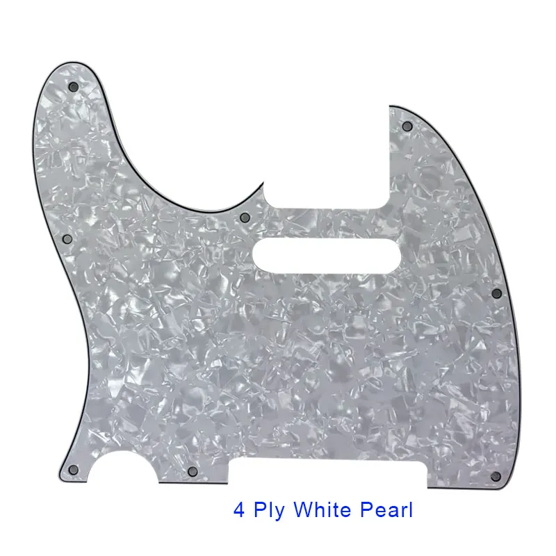 Pleroo гитары Запчасти-для нас левша Стандартный 8 резьбовыми отверстиями 62 год Tele гитара Telecaster накладку к царапинам пластины - Цвет: White Pearl Shell