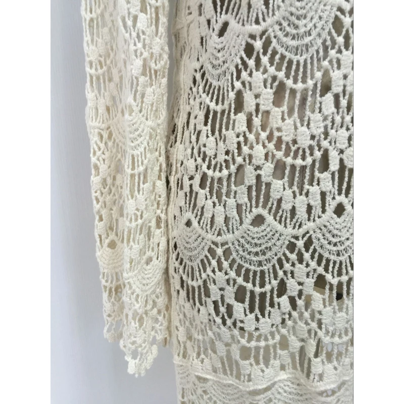 Пляжный купальник женское платье накидка и туника Saida De Tunics Sarong 2020 ажурное