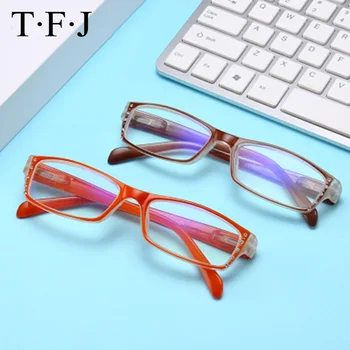 

Blue Film Resin Lenses Reading Glasses Men Presbyopic Glasses Ultralight Diamond Elderly Women Reading Glasses Lunette Loupe