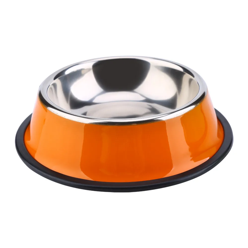 Собачья Миска Из Нержавеющей Стали Anti-skid Собак Pet Cat Food Вода Чаши, Миски Для Кормления Животных XS-L Для Корма Для Животных Подачи воды