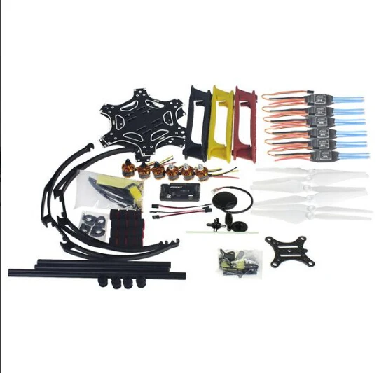  Full Kit GPS Drone Quadcopter F550 Hexa-Rotor Air Frame APM2.8 mit Kamera Gimbal PTZ F05114-AV