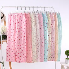 Удобный мягкий хлопок пижама из маркизета Брюки домашние брюки для женщин штаны для сна Милая одежда для отдыха Пижама для сна Ночное белье