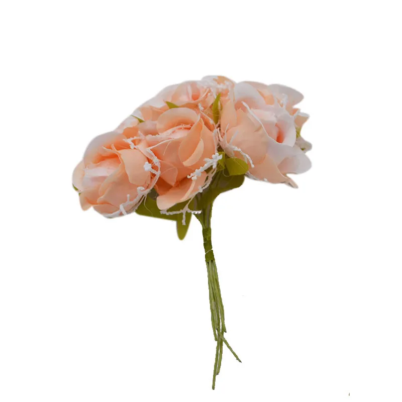 12 шт., искусственные розы, шелковые кружевные розы, сделай сам, свадебный букет, Домашняя Декоративная гирлянда, товары для украшения свадебной вечеринки - Цвет: F05