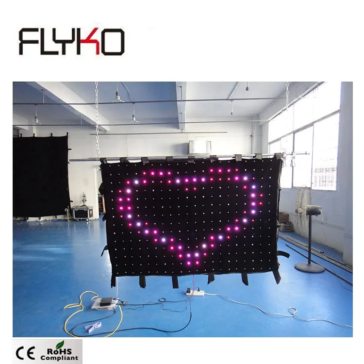 Профессиональный дизайн сценический P70mm 1*1 5 m led полный цвет меняющийся занавес