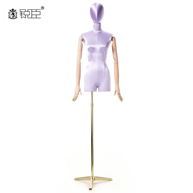 Модная женская кукольная мебель швея манекен многоцветный глянцевый чехол с подвижными соединениями - Цвет: pale pinkish purple