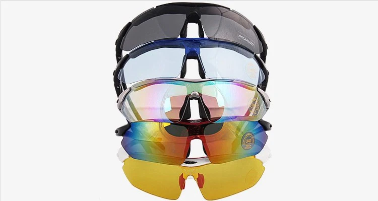GOMGIRONA 1 комплект, 5 линз, поляризованные солнцезащитные очки для велоспорта, анти-УФ, для спорта на открытом воздухе, для езды на велосипеде, очки для мужчин и женщин, велосипедные очки