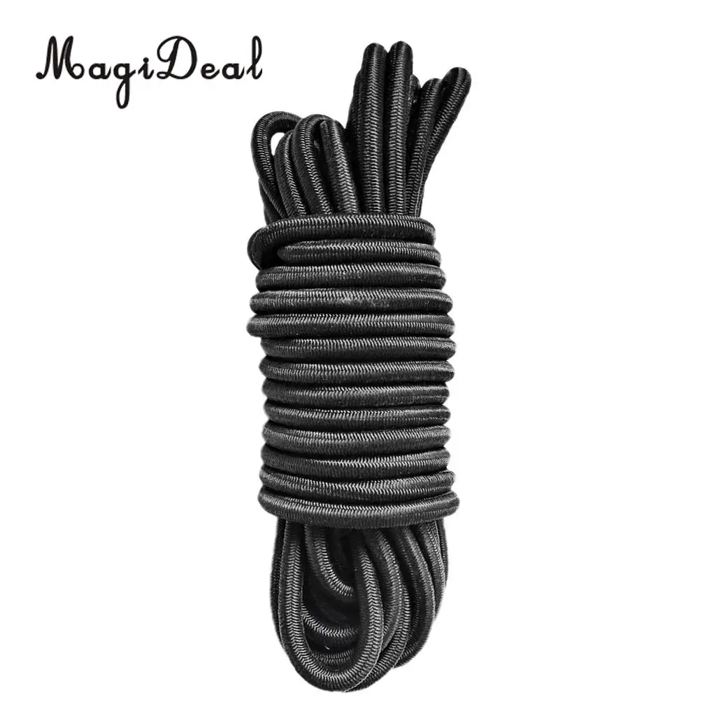 MagiDeal 4mm x 5m Strong Elastic Round Bungee Rope Shock Cord Tie Down Marine Boat Trailer Kayak Surfboard Roof Rack