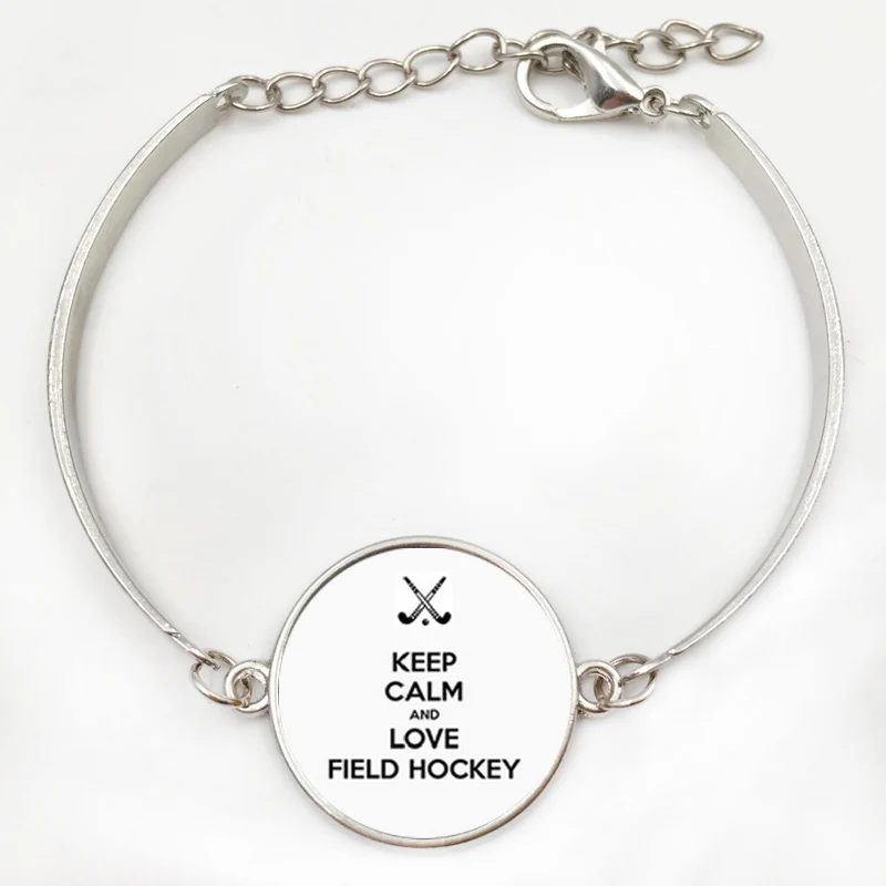Brand Jewelry Keep Calm And Love Hockey Bracelet Gl Cabochon Dome Brand Jewelry Keep Calm And Love Hockey Bracelet Gl Cabochon Dome Field Player Charms Jewellery Bracelets In Strand From