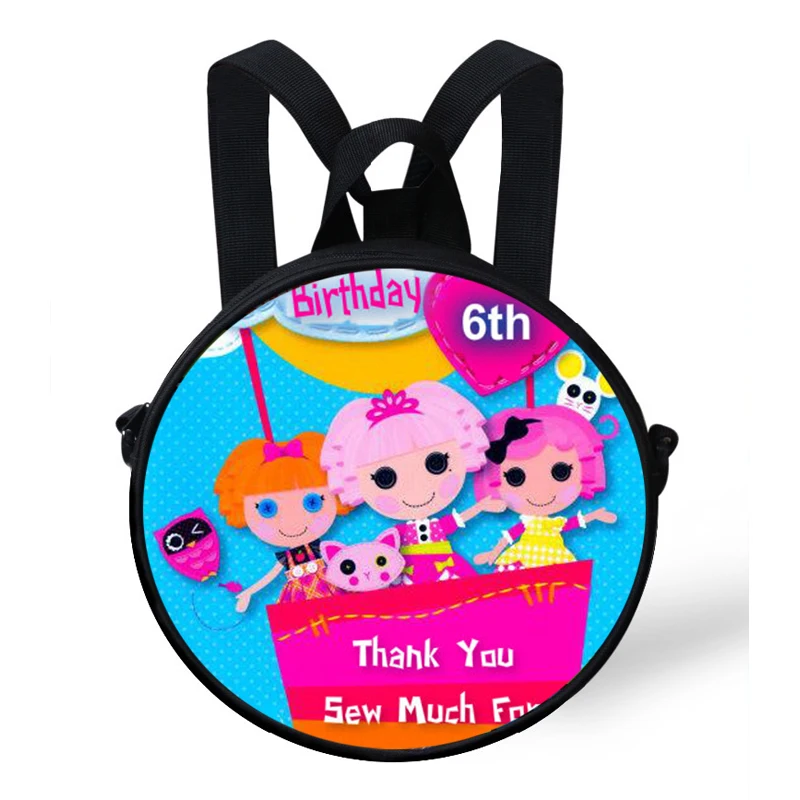 

Mini Popular Cartoon Lalaloopsy Dolls Round Bag For Children Anime Backpack For Kids Girls Bag For Baby Kindergarten Bag