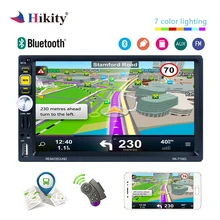 Hikity 2 din gps RDS автомобильный стерео радио 7 дюймов IOS/Android зеркальная Ссылка Bluetooth автомобиль MP5 плеер с рулевым колесом пульт дистанционного управления