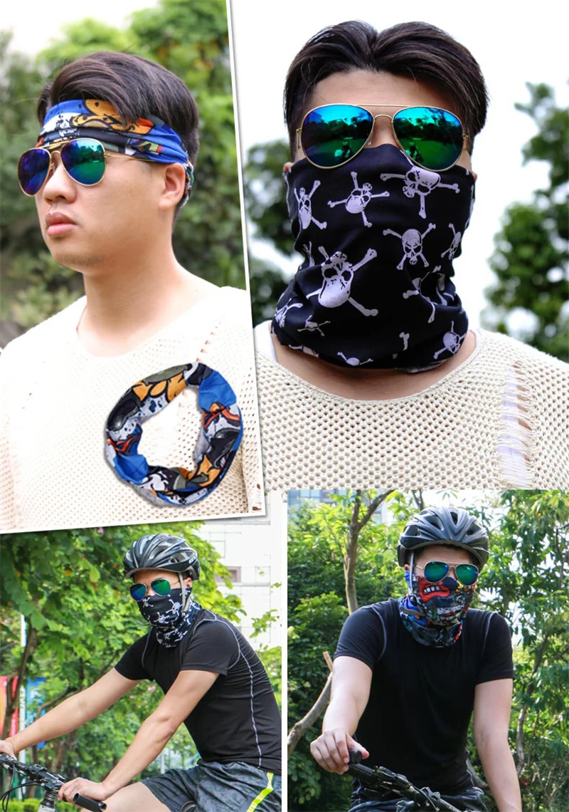 Мужская велосипедная маска для велоспорта с защитой от пыли, волшебный шейный шарф, мульти женский шарф, детские шарфы, повязка на голову FJ16