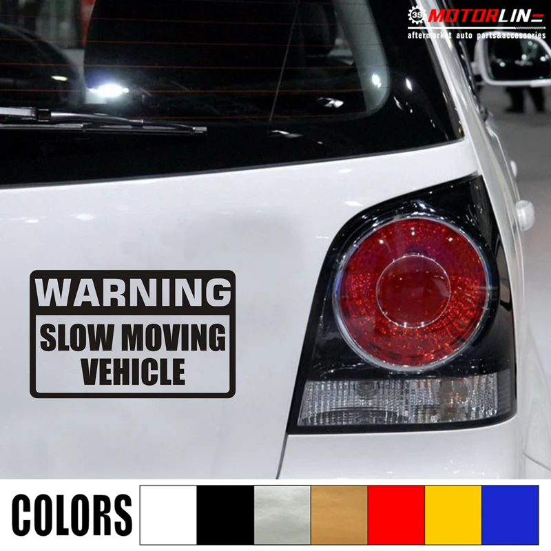 

Warning Slow Moving Vehicle Decal Sticker Car Vinyl pick size color no bkgrd 4x4 Truck Off Road