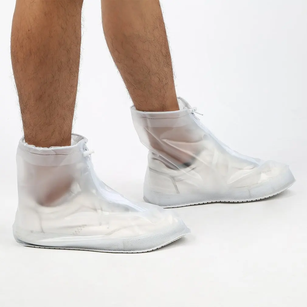 

Fashion Unisex Waterproof Flattie Rain Shoe Covers With Durable PVC Material Zipper Design Anti-slip Overshoes For Travel