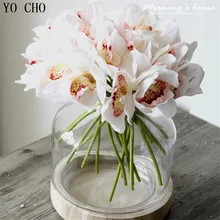 9 цветов, искусственная Орхидея, скрапбукинг, цветы для свадьбы, свадебные, для дома, свадебные, вечерние, декор для сада