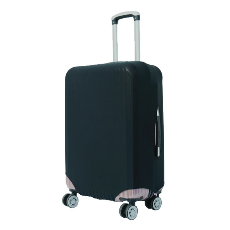 Новейшие чемоданы, Защитные чехлы для багажника, подходят для 18~ 30 дюймов, чехол, эластичный Чехол для багажа для путешествий, эластичный чехол для тележки, пылезащитный чехол - Цвет: Черный