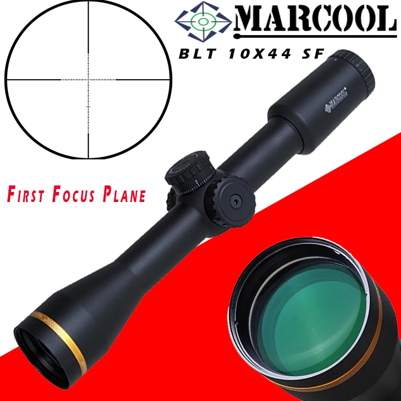 

MARCOOL BLT 10X44 SF Gold Ring Optical Sight Hunting Scopes Riflescope Pneumatic Gun With Ring Mount for Tactical Rifle Air Guns