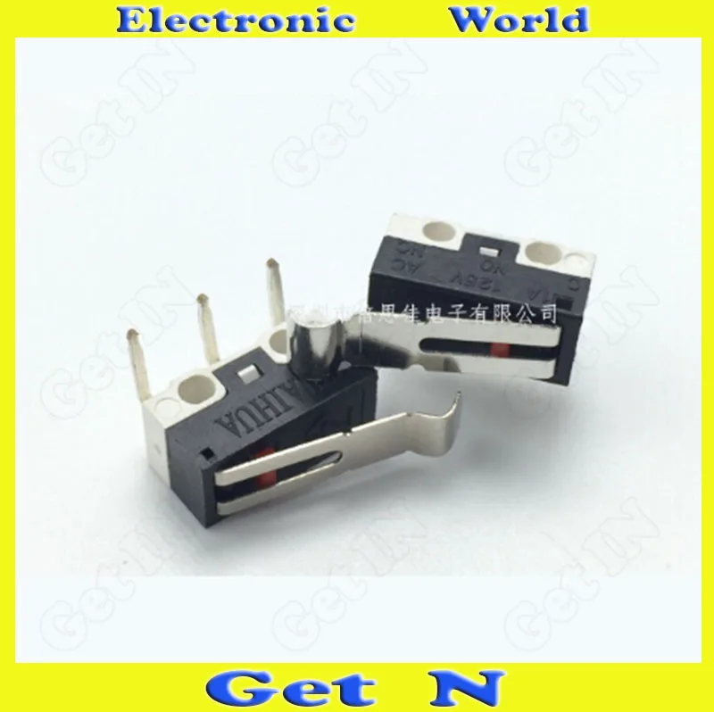 

100pcs Mouse Side Buttons Switches Micro Tact Switches with bent handle 3 Bent Pins DIP ON/OFF 1A 125V AC