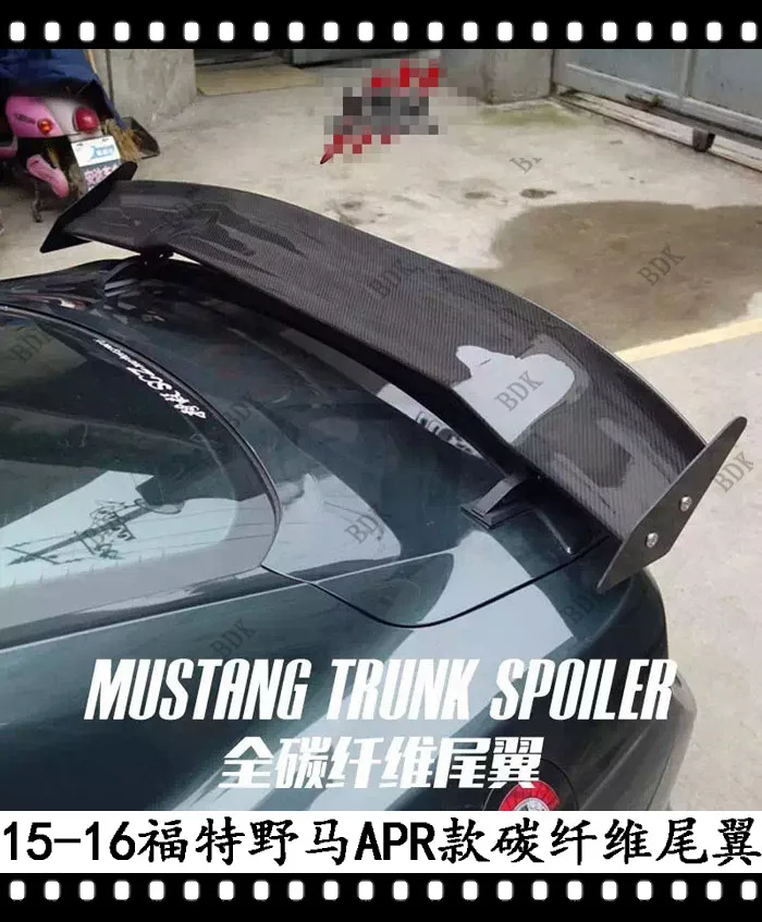 Fit for Ford Mustang GT APR carbon fiber rear spoiler rear wingin