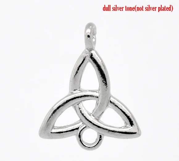 

Zinc metal alloy Connectors Findings Knot Silver Tone Color Plated 26mm(1") x 21mm( 7/8"), 2 PCs new