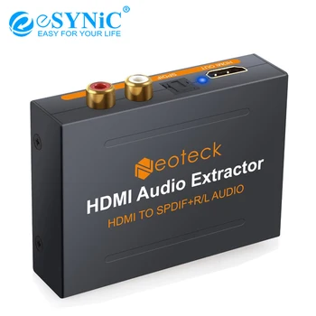 

eSYNiC 3D 1080P HDMI Converter PASS/2.0CH /5.1CH Adapter Optical TOSLINK SPDIF Splitter RCA L/R Stereo Audio Extractor Converter