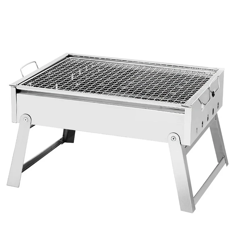 1Pcs Stainless Steel Foldable Portable BBQ Grill Bakery Outdoor Charcoal Tool Multi-function Universal Barbecue Accessories 1Pcs Stainless Steel Foldable Portable BBQ Grill Bakery Outdoor Charcoal Tool Multi-function Universal Barbecue Accessories