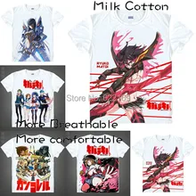 2015 Men’s Unique Anime T-shirt 3d Print Kill la Kill Ryuko Matoi Goku Short Sleeve Casual Cosplay T Shirt Camisetas Masculina