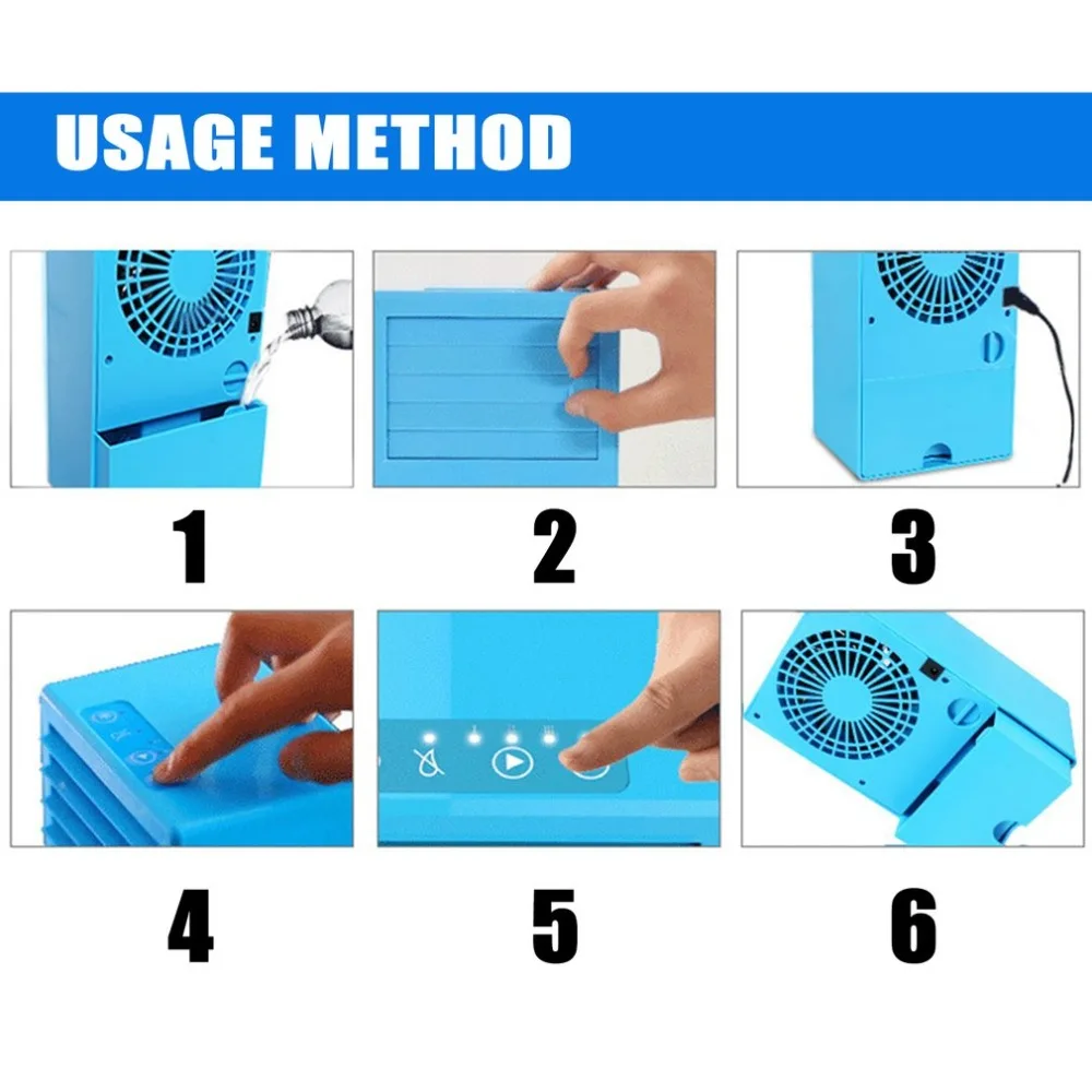 2018 nuevo enfriador de aire de uso Personal de aire acondicionado a casa de escritorio de oficina de Enfriamiento del refrigerador sin hoja de Ventilador aire acondicionado Ventilador
