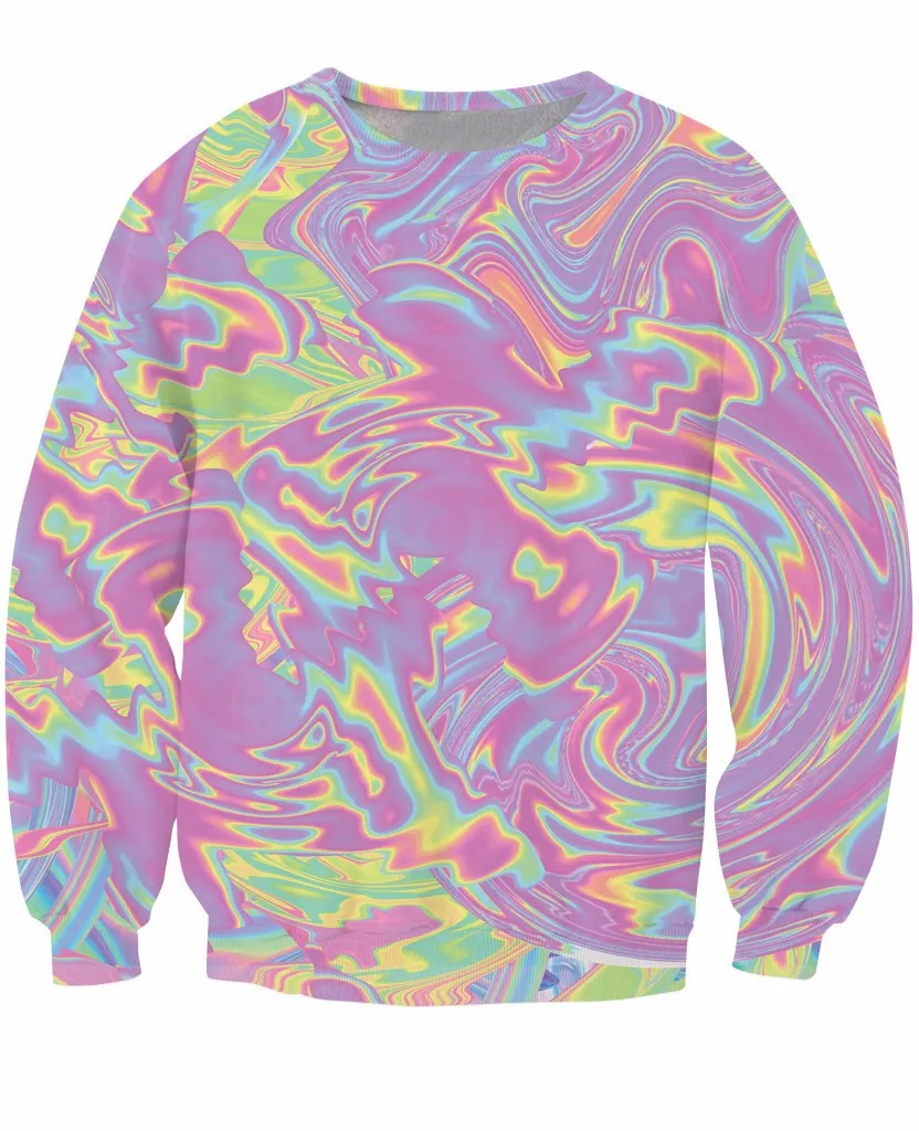 Buy Goth Pastel Crewneck Sweatshirt dizzying swirls of