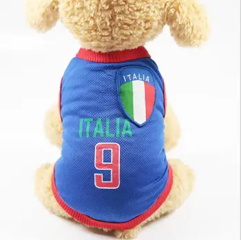 

ITALY World Cup Puppy Pet Dog Clothes Vest For Dogs Costume Pet Cat Clothing Puppy Clothes World Cup Clothes D674B