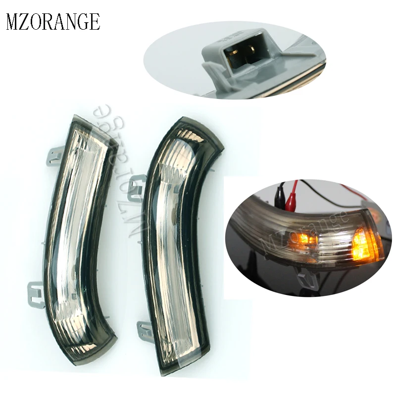 MZORANGE Rearview Mirror Light Turn Signal Indicator Light Smoke Lens