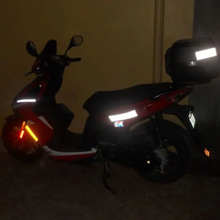 1 м светоотражающая лента, наклейка для мотоцикла, автомобиля, автомобильная пленка для украшения кузова, наклейка, оранжевый, желтый, красный, наклейка s-Bicycle Cycling