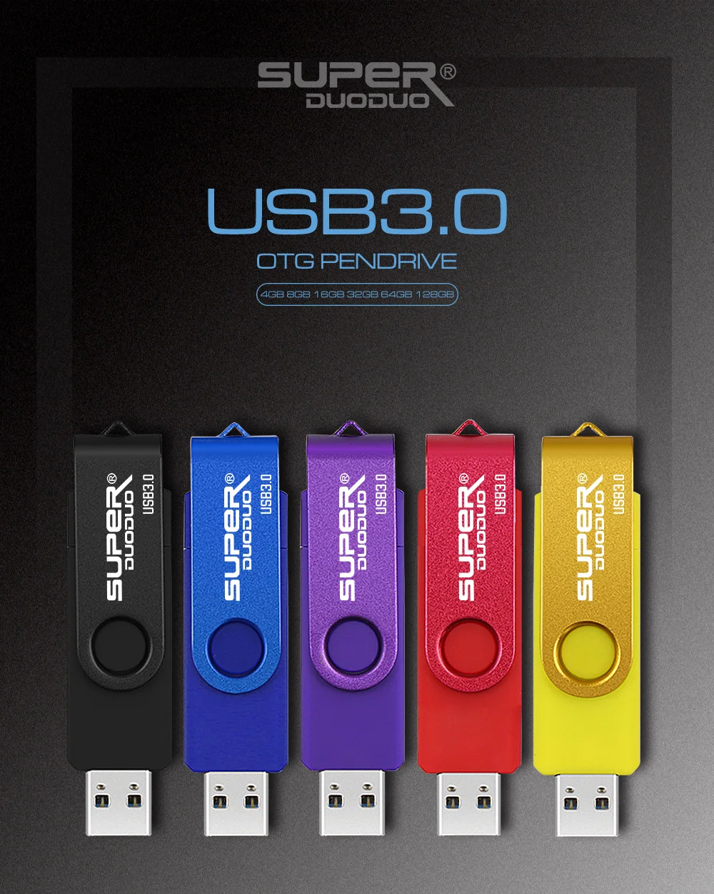 Вращающийся USB 3,0 портативный флэш-накопитель USB флэш-накопитель 16 ГБ 32 ГБ 64 Гб флэш-диск для телефона Android/ПК/планшетов Флешка 128 ГБ usb Стик